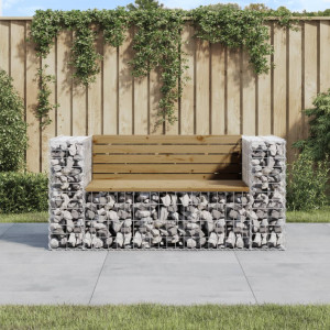 vidaXL Tuinbank schanskorfontwerp 143x71x65,5 cm geïmpregneerd hout