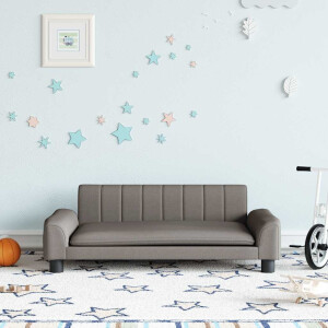vidaXL Kinderbank 90x53x30 cm stof taupe
