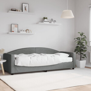 vidaXL Slaapbank met matras 80x200 cm stof donkergrijs