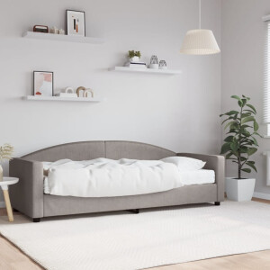 vidaXL Slaapbank met matras 80x200 cm stof taupe