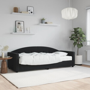 vidaXL Slaapbank met matras 80x200 cm fluweel zwart