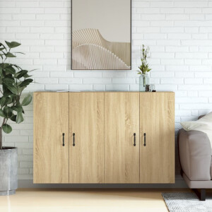 vidaXL Hangkasten 2 st bewerkt hout sonoma eikenkleurig