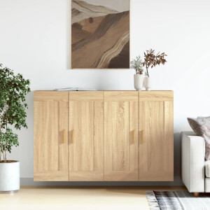 vidaXL Hangkasten 2 st bewerkt hout sonoma eikenkleurig