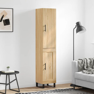vidaXL Hoge kast 34,5x34x180 cm bewerkt hout sonoma eikenkleurig