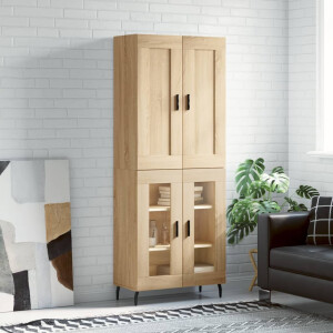 vidaXL Hoge kast 69,5x34x180 cm bewerkt hout sonoma eikenkleurig