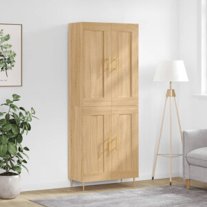 vidaXL Hoge kast 69,5x34x180 cm bewerkt hout sonoma eikenkleurig