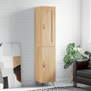 vidaXL Hoge kast 34,5x34x180 cm bewerkt hout sonoma eikenkleurig