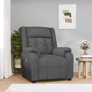 vidaXL Fauteuil elektrisch verstelbaar stof donkergrijs