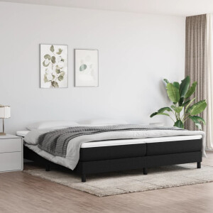 vidaXL Boxspring met matras stof zwart 200x200 cm