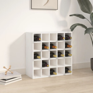 vidaXL Wijnkast Wit 56x25x56 cm Massief grenenhout