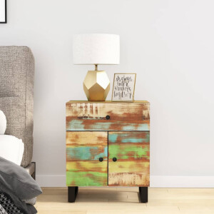 vidaXL Nachtkastje 50x33x60 cm massief gerecycled hout en bewerkt hout
