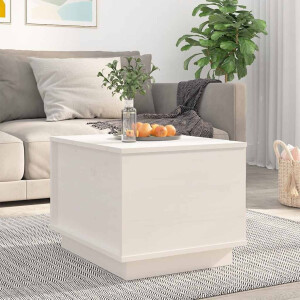 vidaXL Salontafel 40x50x35 cm massief grenenhout wit