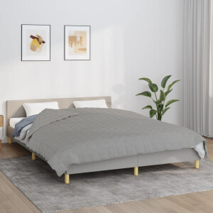 vidaXL Verzwaringsdeken 200x200 cm 13 kg stof grijs