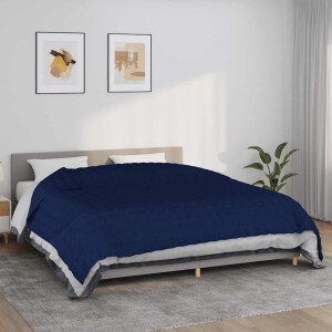 vidaXL Verzwaringsdeken 235x290 cm 11 kg stof blauw