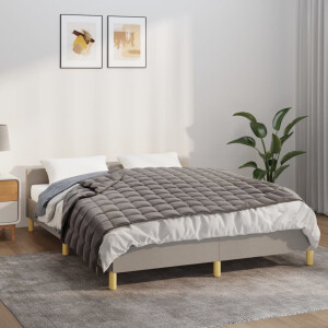 vidaXL Verzwaringsdeken 120x180 cm 5 kg stof grijs