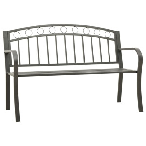 vidaXL Tuinbank 120 cm staal grijs