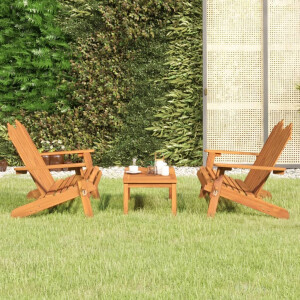 vidaXL 3-delige Loungeset Adirondack massief acaciahout