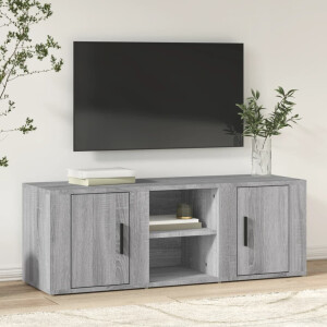 vidaXL Tv-meubel 100x31,5x35 cm bewerkt hout grijs sonoma eikenkleurig