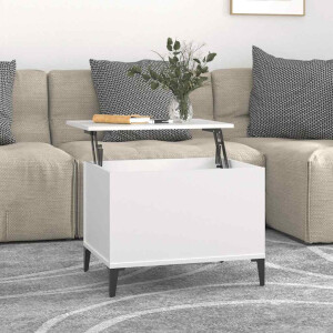vidaXL Salontafel 60x44,5x45 cm bewerkt hout wit