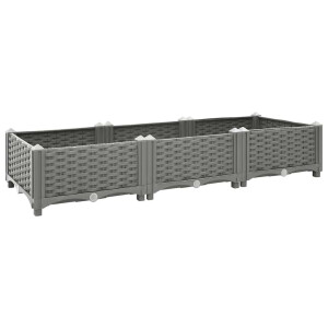 vidaXL Plantenbak verhoogd 120x40x23 cm polypropeen