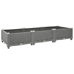 vidaXL Plantenbak verhoogd 120x40x23 cm polypropeen