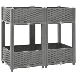 vidaXL Plantenbak verhoogd 80x40x71 cm polypropeen