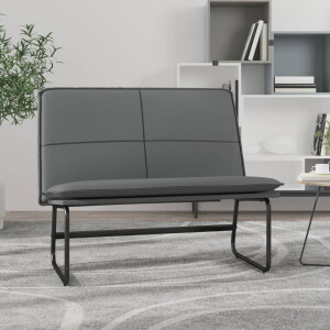 vidaXL Bankje 100x75x76 cm kunstleer grijs