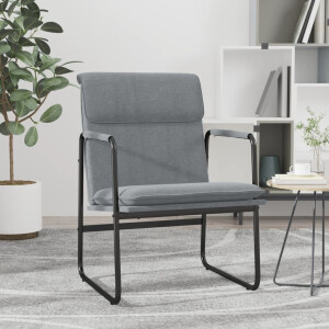 vidaXL Loungestoel 55x64x80 cm stof lichtgrijs
