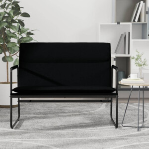vidaXL Bankje 100x64x80 cm stof zwart