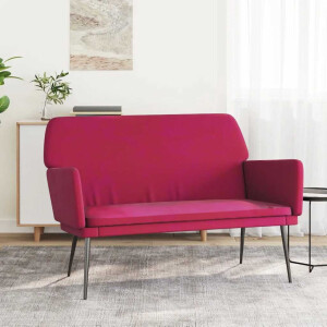 vidaXL Bankje 108x79x79 cm fluweel wijnrood