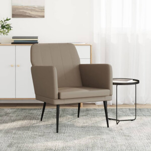vidaXL Fauteuil 61x78x80 cm kunstleer cappuccinokleurig