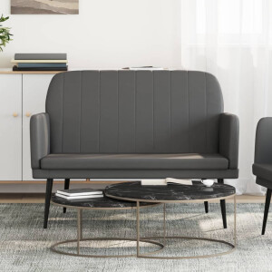 vidaXL Bankje 107x80x81 cm kunstleer grijs