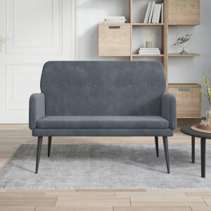 vidaXL Bankje 108x79x79 cm fluweel donkergrijs