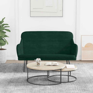 vidaXL Bankje 110x76x80 cm fluweel donkergroen
