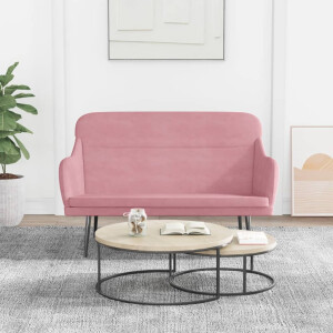 vidaXL Bankje 110x76x80 cm fluweel roze