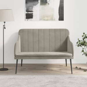 vidaXL Bankje 110x76x80 cm fluweel lichtgrijs