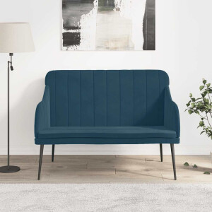 vidaXL Bankje 110x76x80 cm fluweel blauw