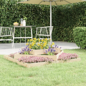 vidaXL Plantenbak 112x112x27 cm massief grenenhout