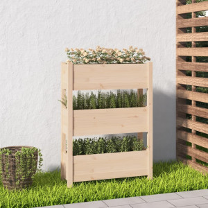 vidaXL Plantenbak 77x25x104,5 cm massief grenenhout