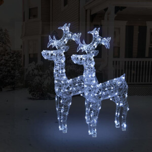 vidaXL Kerstversiering rendier 2 st 60x16x100 cm acryl
