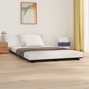 vidaXL Bedframe massief grenenhout zwart 120x200 cm