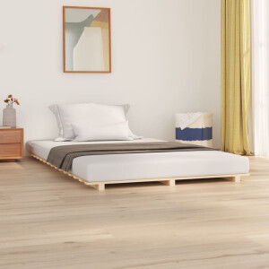 vidaXL Bedframe massief grenenhout 135x190 cm