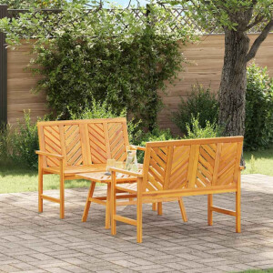 vidaXL Tuin loungeset 3 pcs Bruin Massief Acaciahout
