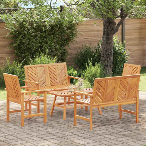 vidaXL Tuin loungeset 5 pcs Bruin Massief Acaciahout