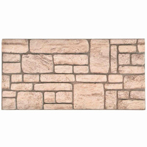 vidaXL Wandpanelen 10 pcs Beige 100 x 50 cm EPS-schuim