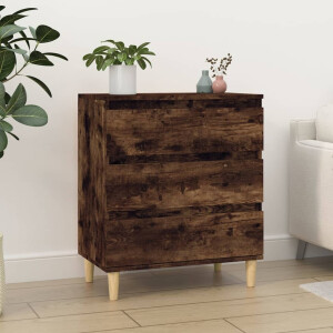 vidaXL Dressoir 60x35x70 cm bewerkt hout gerookt eikenkleurig