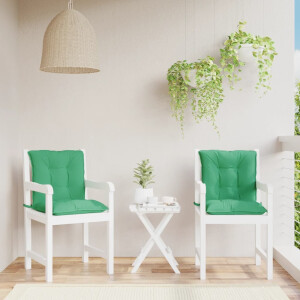 vidaXL Tuinstoelkussens 2 st lage rug 100x50x7 cm stof groen