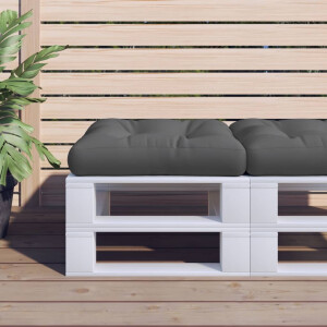 vidaXL Palletkussen 60x60x12 cm stof antracietkleurig