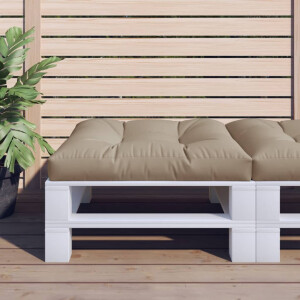 vidaXL Palletkussen 80x80x12 cm stof taupe