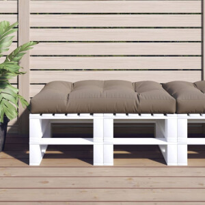 vidaXL Palletkussen 120x80x12 cm stof taupe